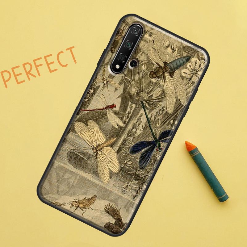 Чехол с узором "Стрекоза" для Huawei Nova 5T 9 10 SE 7i 8i 11i 12i Y60 Y61 Y70 Y72 Y73 Y90 Y91 P20 P30 P40 Lite