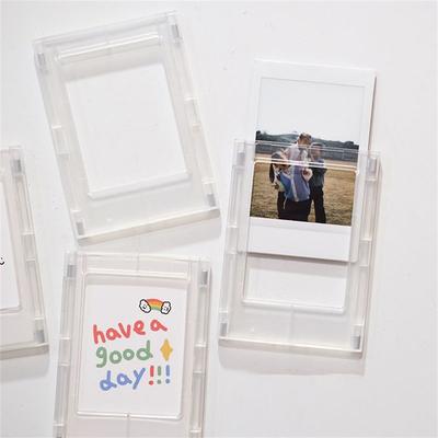 Для 3-дюймовой фоторамки с магнитным дизайном Polaroid фоторамка Мини акриловые магнитные фоторамки Прозрачная акриловая подставка для карточек