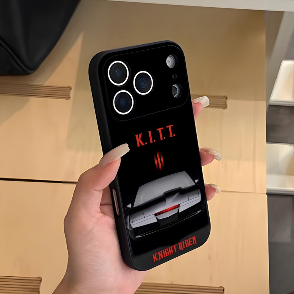 Чехол для телефона Knight Rider KITT для IPhone 17 Air 16 E Pro Max 15 14 13 Mini 12 Pro 11 Max Plus Черный Мягкий