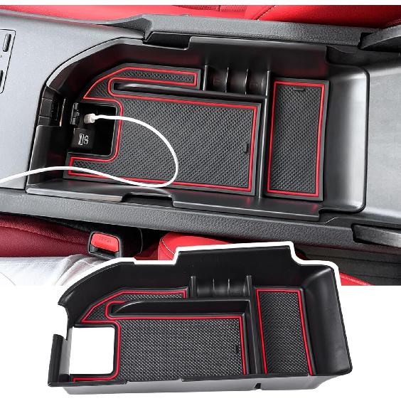 Center Console Organizer Tray Compatible with Camry XLE XSE 2018-2024 and Red