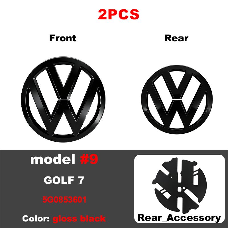 lijk1 5G0853601 5G0853630H Car Front Bonnet Grill Rear Trunk Emblem Logo Badge For Volkswagen VW Golf 7 MK7 2014-2017 Car Accessories
