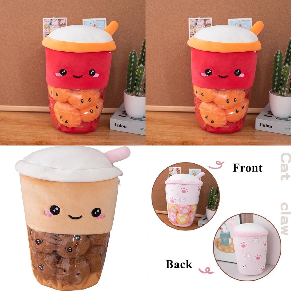 Детская Подушка-Игрушка Squishmallow для Бабл-чая с Тапиокой Подарок на День Рождения