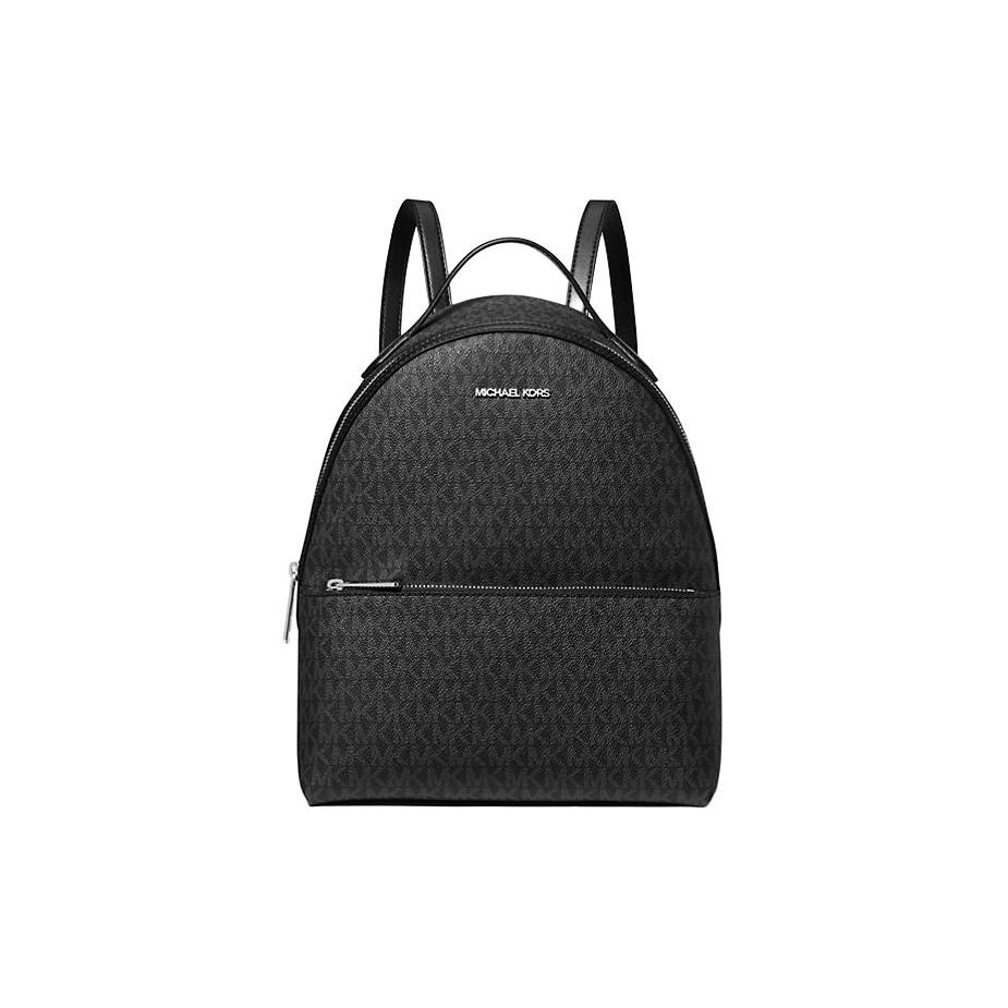 Michael Kors Рюкзак MK Sheila из канваса с серебристой фурнитурой и застежкой-молнией Женские рюкзаки Черный 35H3S6HB6B-BLACK