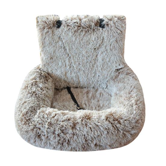 Лежанка для собаки в машину Пушистое сиденье для питомца с ремнями безопасности Нескользящая дорожная лежанка для собаки для путешествий на машине Подушка для питомцев, которую можно стирать для дома, поездки на машине, маленьких и больших собак