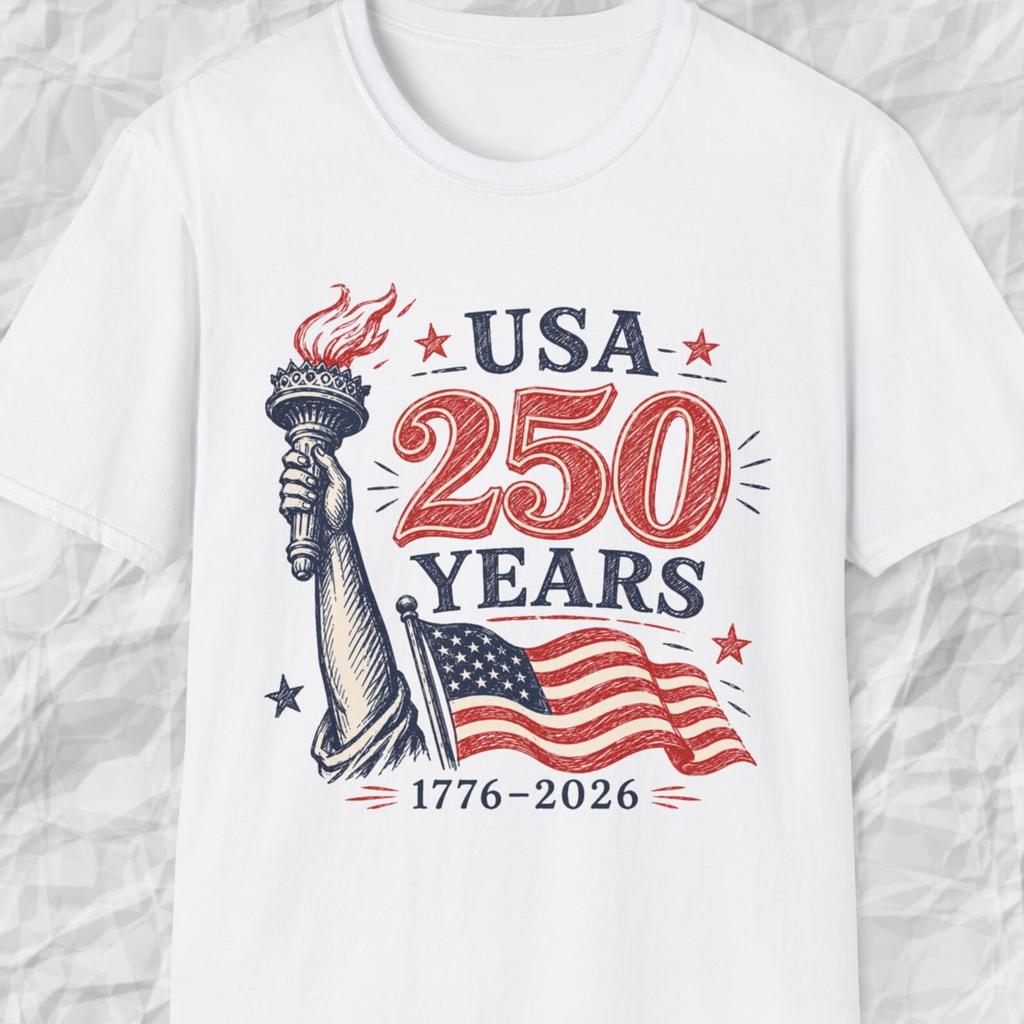 USA 250 Years Shirt, Independence Day Tee, Statue Of Liberty Shirt, Patriotic Anniversary T shirt, Fourth of July T shirt, American Flag Tee