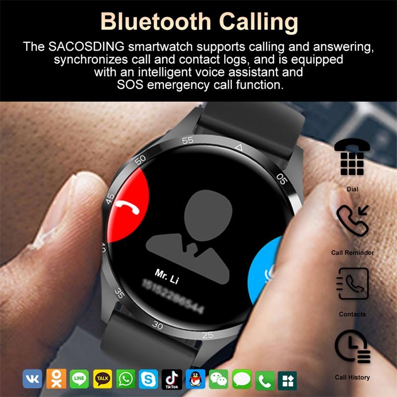 SACOSDING Smart Watch 4 Men Watch 4 Pro AMOLED HD экран Bluetooth вызов NFC мониторинг здоровья Smartwatch 2024 Новые часы GT 4