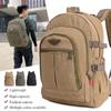 50L Fashion Thick Canvas Men's Backpacks Lightweight Wear-resistant Large Capacity School Bags Outdoor Leisure Travelling Rucksacks Male Climbing Bag