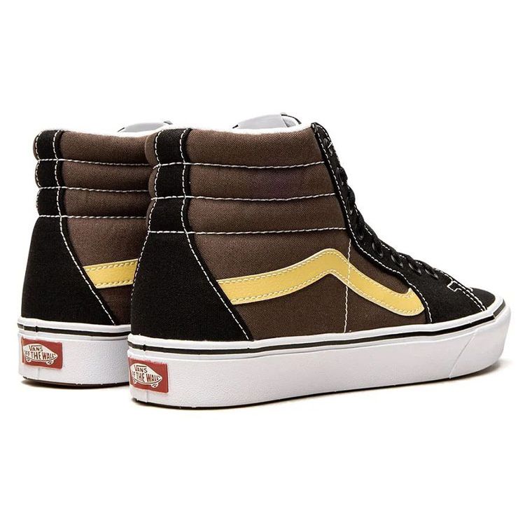 Vans Sk8-Hi Высокие Повседневные Кеды для Скейтбординга Унисекс Черный Коричневый Желтый VN0A3WMB8U8