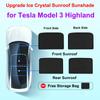 for Tesla Model Y 2025 Model 3 Highland 2024 Sunshade Roof Skylight Sunroof Upgrade Ice Cloth Buckle Front Windshield Sun Shade