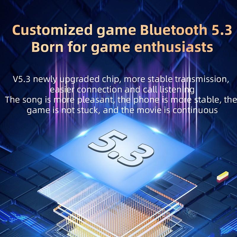 Используйте беспроводные наушники VAORLO HD с шумоподавлением Bluetooth 5.3 и подсветкой RGB. Наслаждайтесь музыкой, наушники с высоким качеством звука