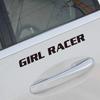 GIRL RACER Наклейки на машину для тюнинга Автомобильное окно Съемные виниловые наклейки Маслостойкое украшение Мотоцикл Отделка бензобака Знак для водителя-женщины