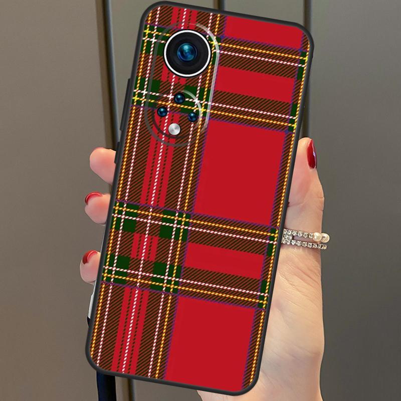 Чехол с узором в клетку тартан клана Стюарт для Honor X8a X9a X7a X6a X7 X8 X9 X9b X8b Honor 90 70 50 10 Lite Magic 6 5 Pro