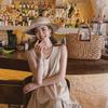 Summer vacation visor sun protection beach hat ins British retro Internet celebrity flat top hat men and women