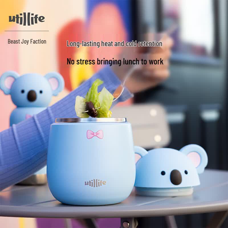 Utillife Animal Cartoon 316L Stainless Steel Insulated Food Jar