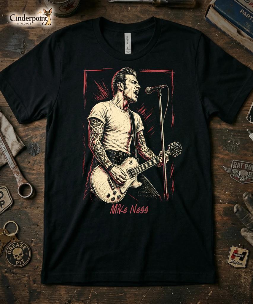 Mike Ness T-Shirt Tribute Social Distortion Art Punk Rockabilly Greaser XS-5XL