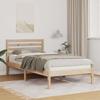 Bed Frame with Headboard Brown 80 x 200 cm Solid Pine Wood