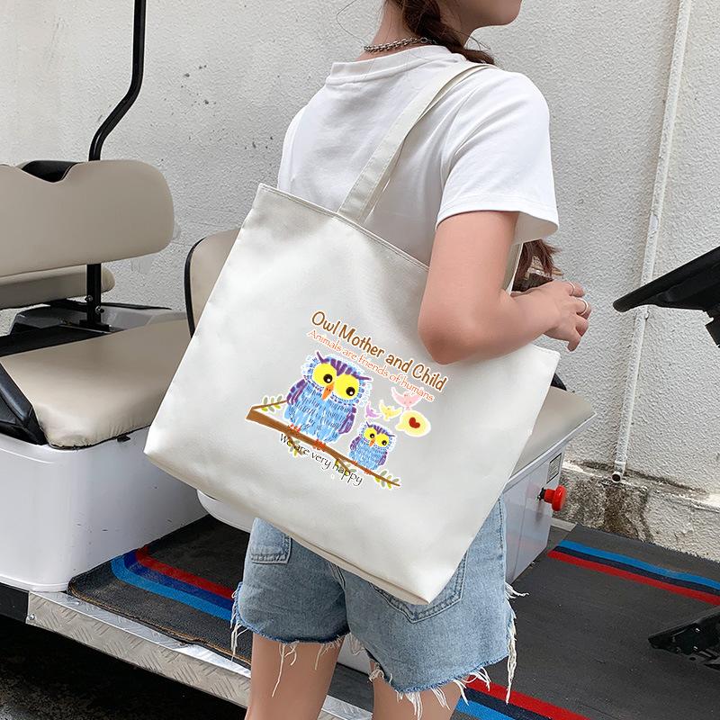 Холщовая сумка женская сумка через плечо студенческая сумка большая вместительная ручная сумка из холста