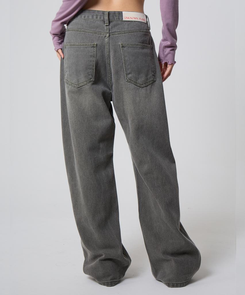 UNKNOWN PLANET Daily Wide Pigment Pants Khaki