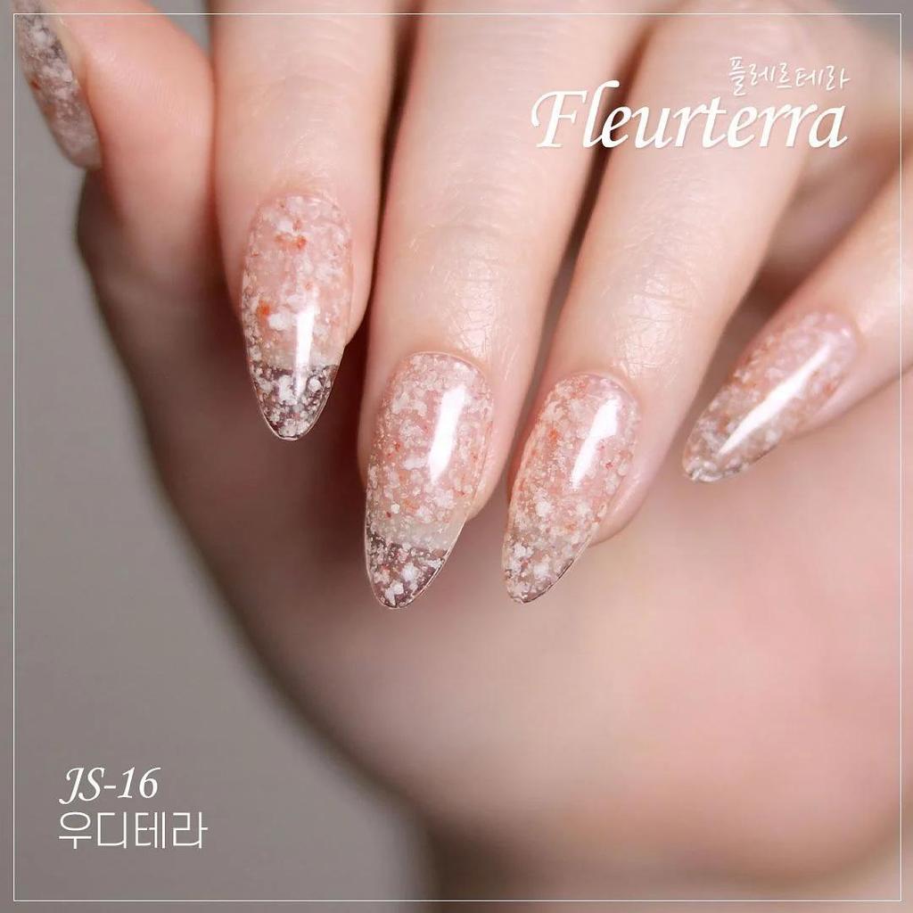 Jello Jello Fleurterra Terrazo Syrup Gel Glitter Nail Polish 10 мл 6 Color Set, KBeauty, Премиум гель для ногтей, Корейская косметика, образец