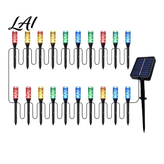 Energy Saving Patio Stake Decorations 10/20Pcs Solar Pathway Lights LED Multicolor Bubble Garden Waterproof Blue Lights for Outdoors Powered Outdoor
