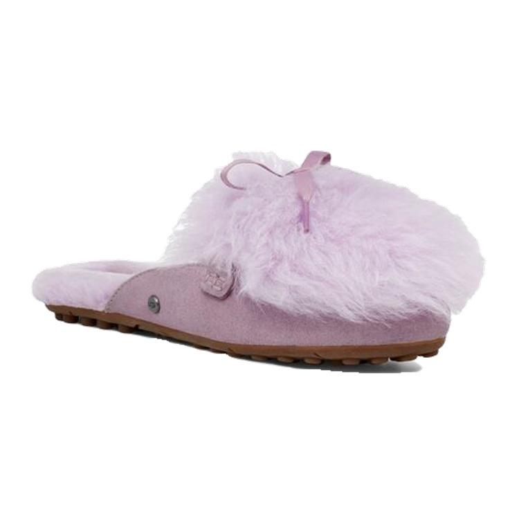 (WMNS) UGG Shaine Fluff Lightweight Cozy Flat Plush Slipper Pink Purple Women's 1105316-SHAD