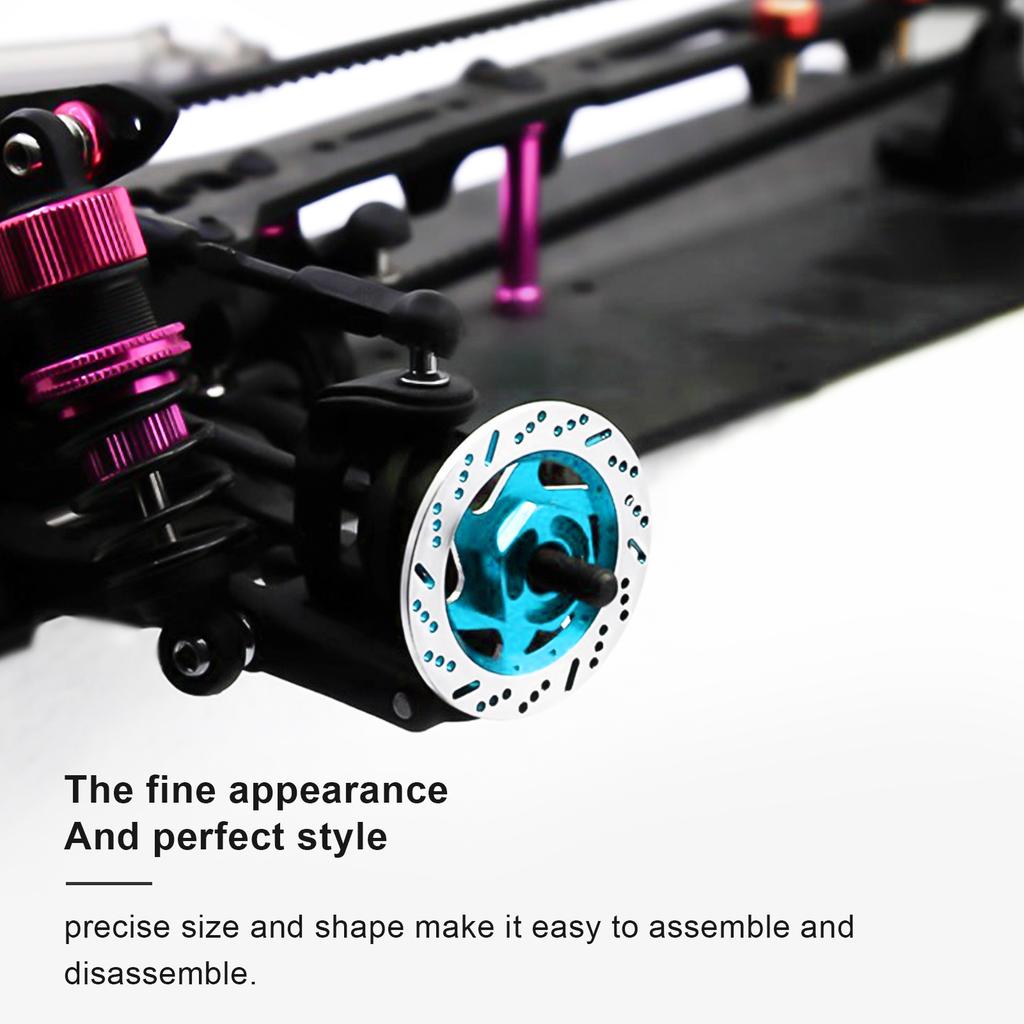 4pcs Aluminum Alloy CNC Simulated Brake Disc Accessories Fit for 1:10 RC Car