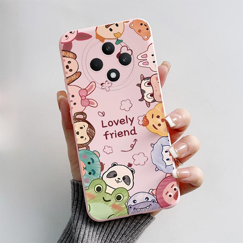 Чехол для OPPO Reno12 F Чехол OPPO Reno 12 F FS 5G Милый Мультяшный Кот Мягкий Силиконовый Бампер Защитные Чехлы для Телефона На Reno 12F Funda