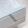 Mercury Home Textiles Жасмин Белое Облако Ледяной Шелк Охлаждающий Коврик Набор из 3 Предметов