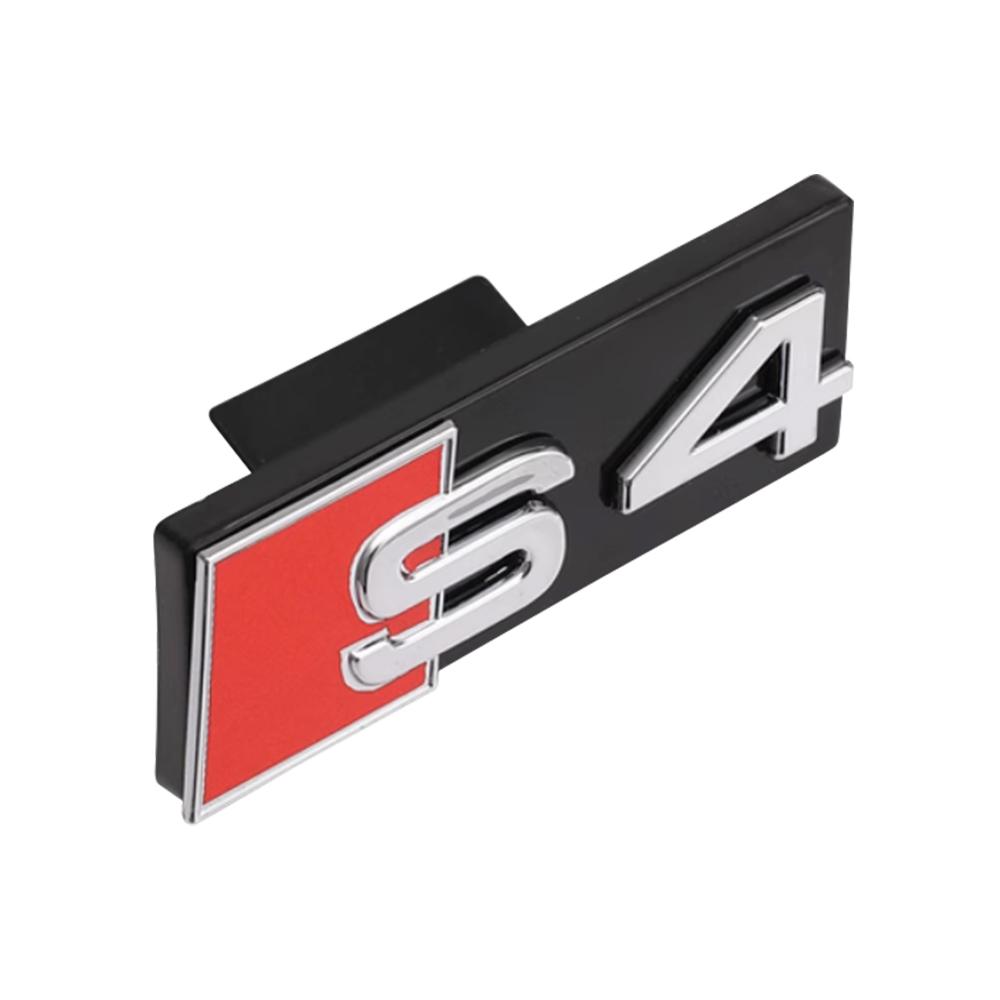 3D ABS Car Front Hood Grille Emblem Sticker Decor For Audi S3 S4 S5 S6 S7 S8 RS3 RS4 RS5 RS6 RS7 RS8 W12 V6 V8 SQ3 SQ5 SQ7 SQ8