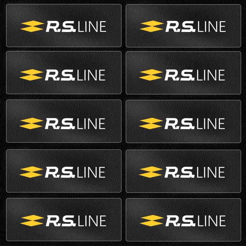 Car Interior Decoration Stickers Pasted Waterproof Decor For Renault RS Line Clio Megane 3 Scenic Laguna Logan Kangoo Sandero S444