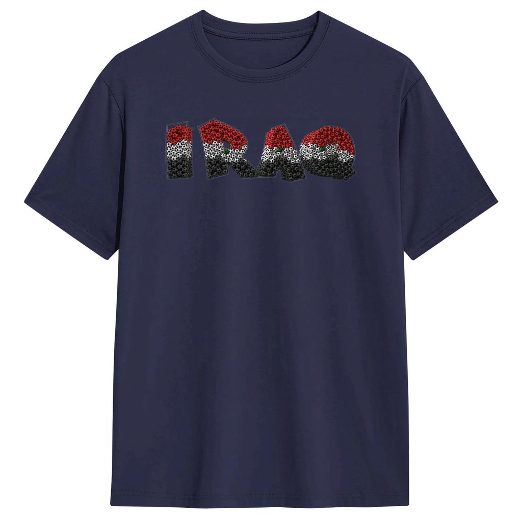 Iraq Flag Iraqi Soccer T Shirt Summer Cotton T Shirts For Unisexs Casual Tshirt ShortSleeved Vintage Tops