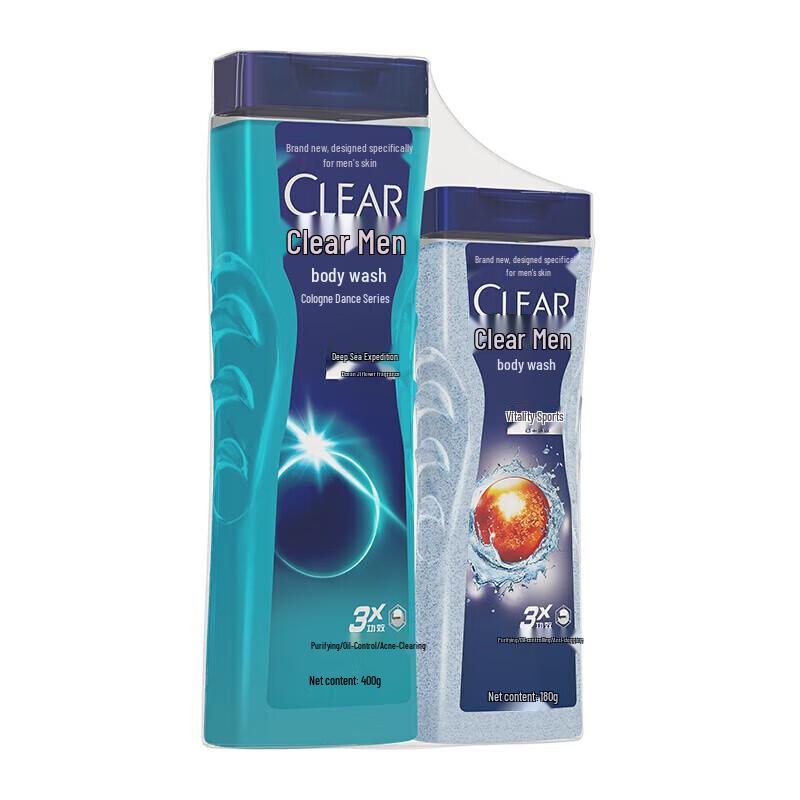 Clear Men Shower Gel Combo Pack - Deep Sea & Vitality (Cologne Scent)