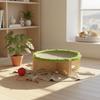 Raised Pet Bed with Scratcher All Seasons Use Elevated Cat Suspended Bed Wooden Cat Lounge Bed Breathable Material