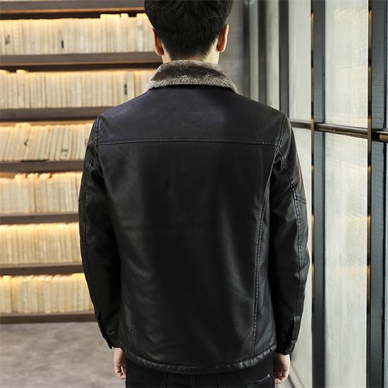 2023 Men Winter New Leather Jackets Autumn Winter Fur Coat with Fleece Male Warm Fur Pu Jacket Biker Warm Leather Jackets S-4Xl