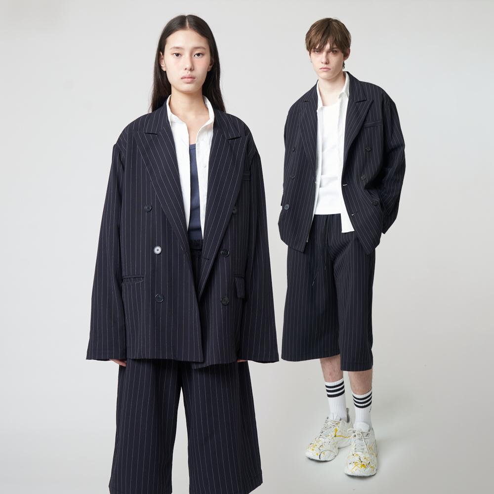 Athplatform Au51Jk06 Double-Breasted Jacket_Navy