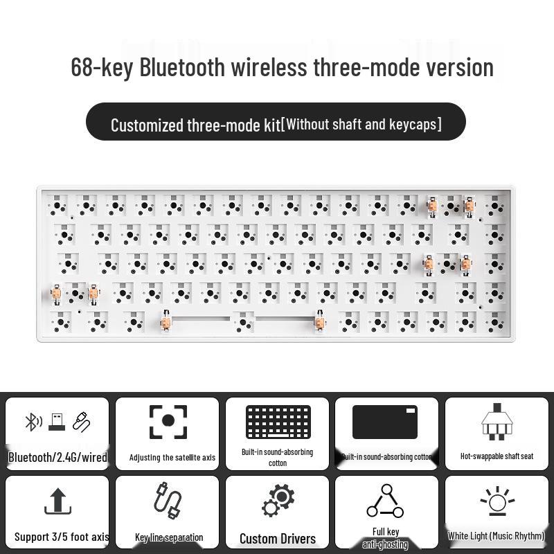 Компактная беспроводная механическая игровая клавиатура Bluetooth