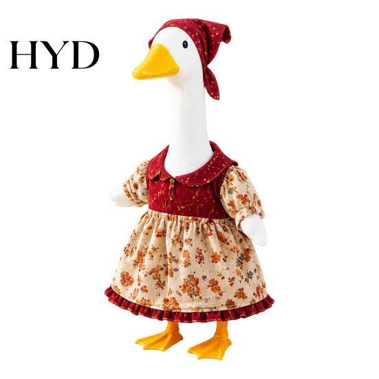 23-inch Goose Costume Thanksgiving Porch Outfit, Autumn Dress with Head Scarf Holiday Outfit Set for 23 Inch Statue, Outdoor Garden Yard