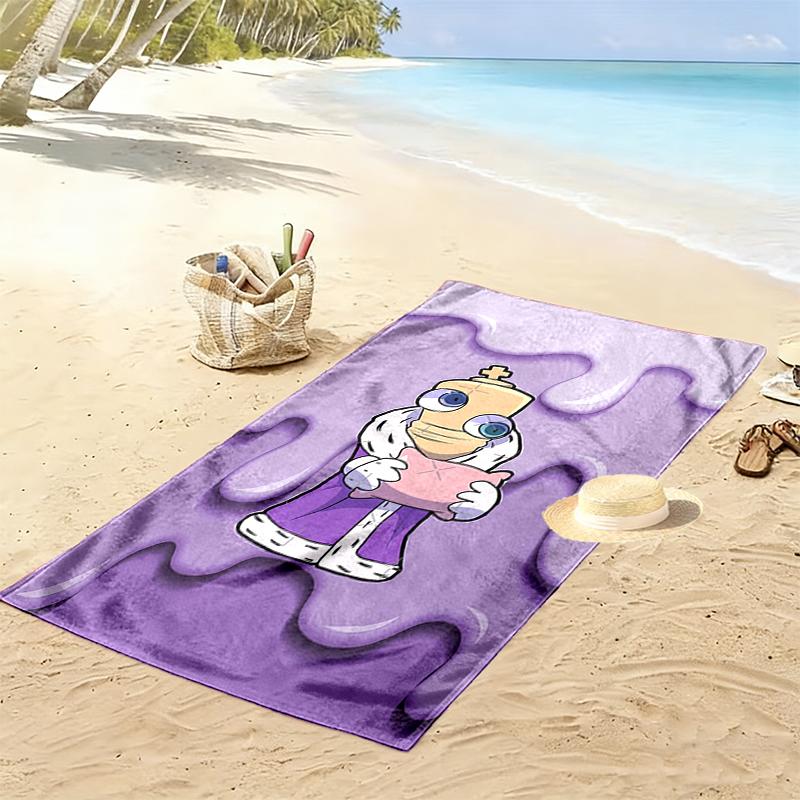 The Amazing Digital Circus Beach Towel Suitable for Travel, Outdoor Activities, Swimming Pools, Yoga, Surfing, Camping, Hiking, Gym