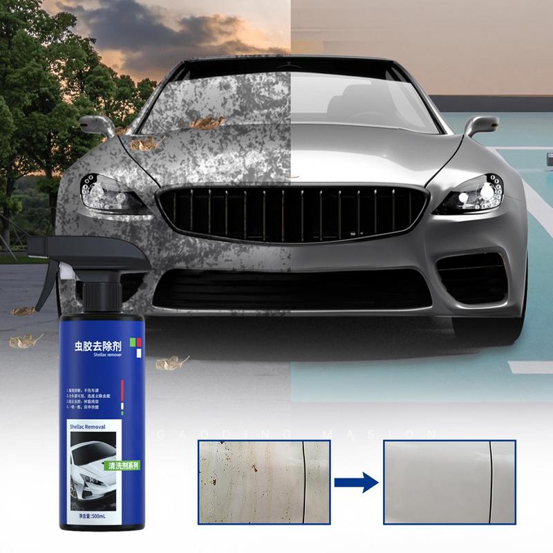 Car Exterior Cleaner Spray 500ml Concentrated Tar Remover Safe Automotive Paint Tar Remover Waterless Detailer Clean And Remove