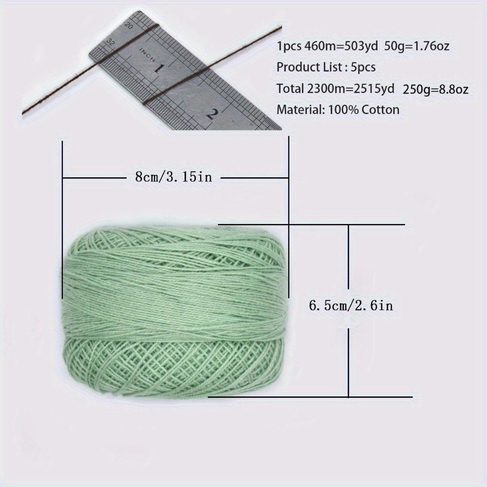 2 шт. пряжи из мерсеризованного хлопка для кружева 50 г/шт. - мягкая и универсальная для вязания крючком и спицами шарфов, шалей, шапок и кукол