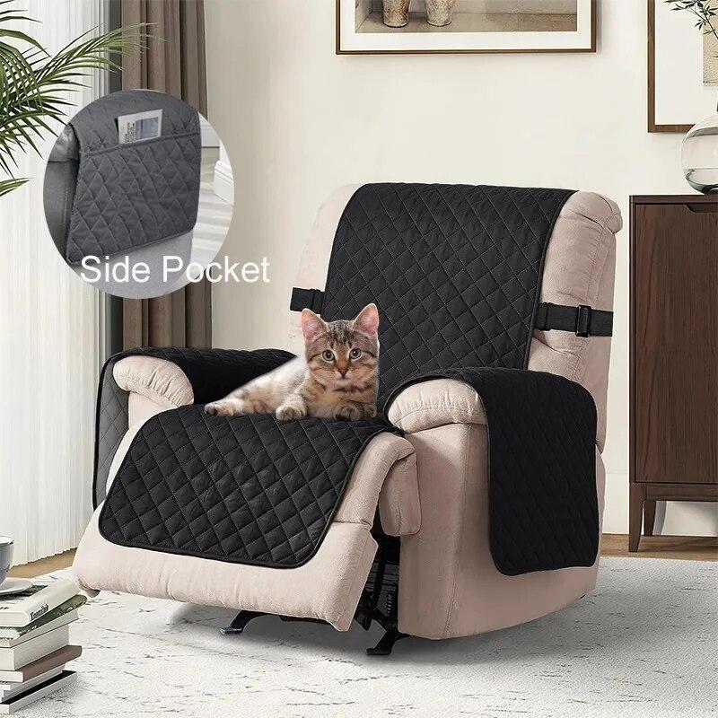 Чехол для кресла-реклайнера, водоотталкивающий чехол для кресла, дивана, дивана с регулируемым ремнем, защитный чехол для мебели в гостиной