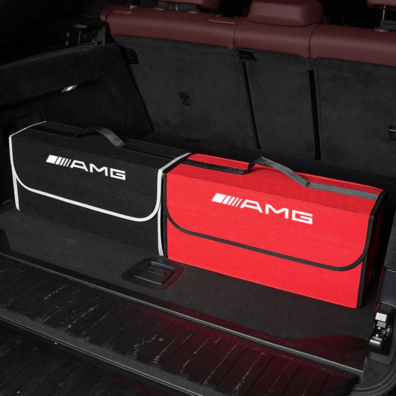 Felt Cloth Car Trunk Storage Box Travel Tidying Bag Tools Case For Mercedes Benz AMG GLC W203 W206 W220 W205 W211 W212 W201 W210