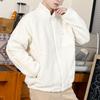 Puma Повседневная флисовая куртка с надписью сбоку и воротником-стойкой, унисекс, белая 625196-65