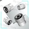 4Pcs Emblem Car Wheel Tire Valve Caps Tyre Rim Stem Airdust Waterproof Covers For Ssangyong Actyon Sport Korando Rexton Kyron