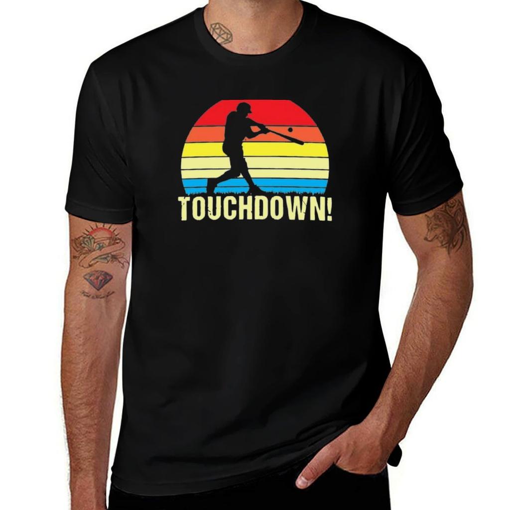 Touchdown!- Funny Baseball Touchdown Tee- Great For Games T-shirt T Shirt Man Cotton Funny T Shirts Cotton T-shirt