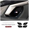 BAGE7 2026 Car Sticker 4Pcs Stainless Steel Car Styling Inner Door Handle Bowl Cover Trim Stickers For BMW 5 Series G60 2024 Auto Door