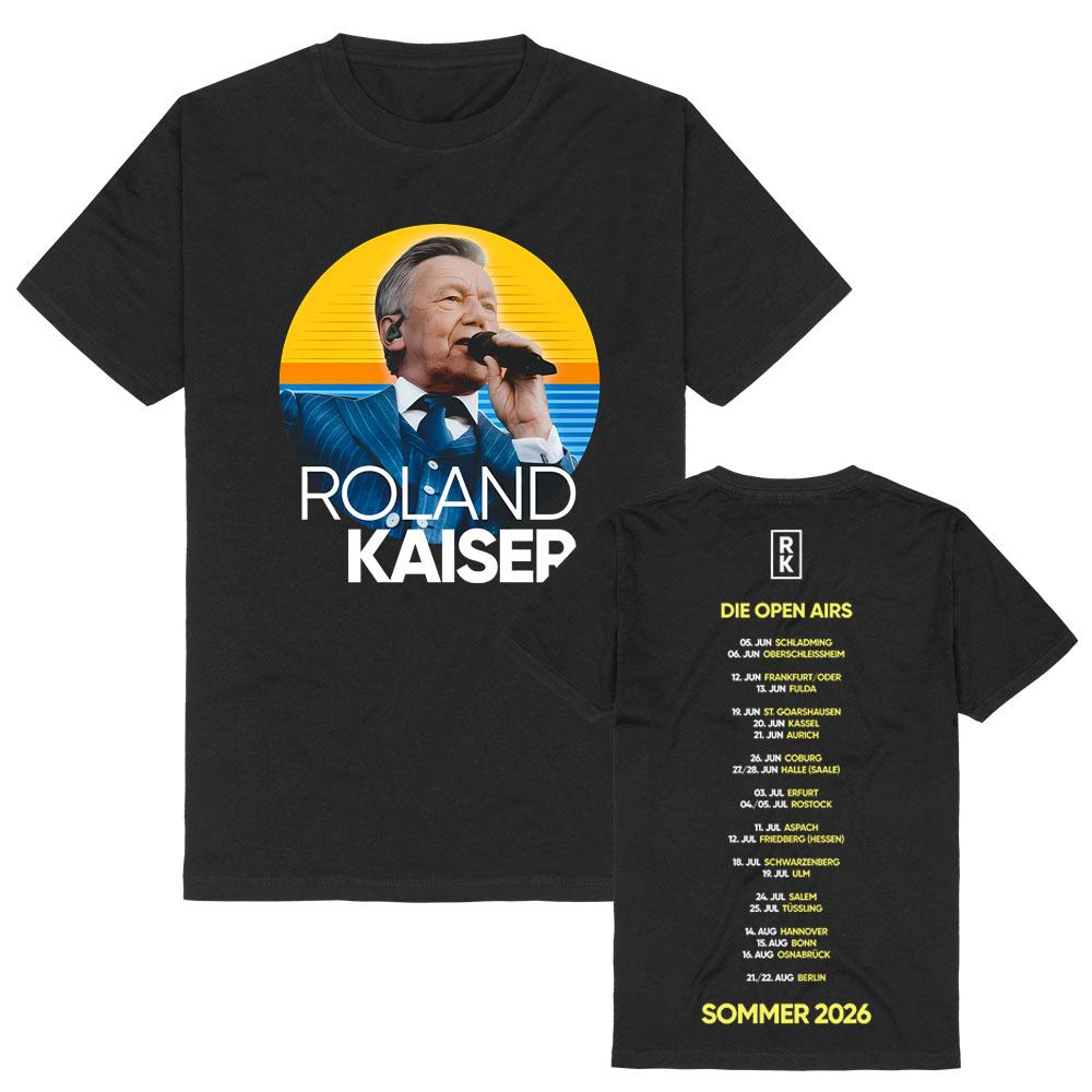 2026 Summer Outdoor Concert Tour T-Shirts Roland Kaiser Vintage Rock Tee Streetwear Retro Sunset Totem Soft Pure Cotton Unisex