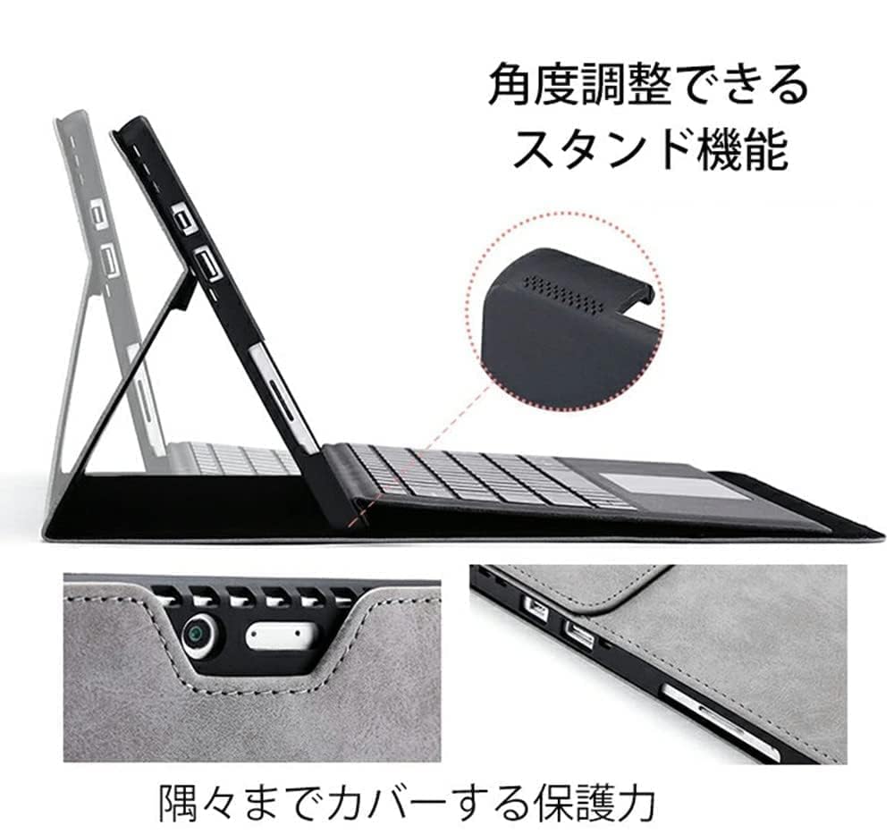 Чехол для Surface Pro с подставкой для питания, полный чехол с клавиатурой и местом для стилуса для Surface Pro 12, 12-дюймовый (12-е поколение/Модель 2025 года) Чехол, Дизайн-книжка, Функция,