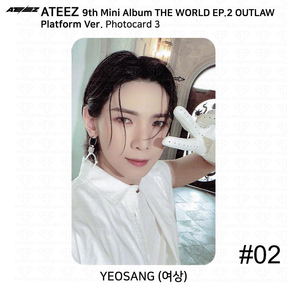 ATEEZ Девятый мини-альбом THE WORLD EP.2 OUTLAW Platform Ver Официальная фотокарточка 1 2 3