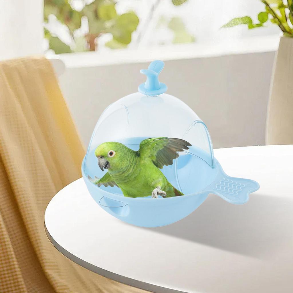 Parakeet Bath Hangable Large Multifunctional Toys Bird Cage Toys Parrot Bathtub For Indoor Home Cockatiel Finches Parakeet